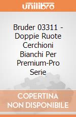 Bruder 03311 - Doppie Ruote Cerchioni Bianchi Per Premium-Pro Serie gioco di Bruder