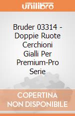 Bruder 03314 - Doppie Ruote Cerchioni Gialli Per Premium-Pro Serie gioco di Bruder