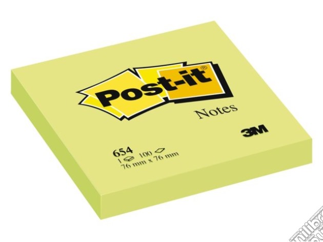 3M Post-it - 100 Fogli Pastello Verde 76x76mm gioco di 3M