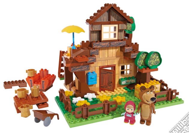 Masha E Orso - Mattoncini - Casa Di Orso 163 Pz Con Masha E Orso gioco di Big