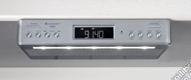 Soundmaster UR2045SI: Under Cabinet Kitchen DAB+/FM-RDS Radio, Bluetooth And Cooking Timer gioco di Soundmaster