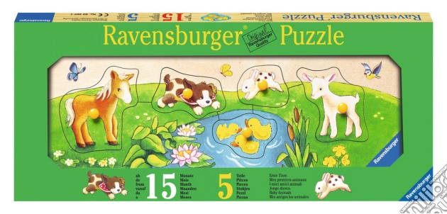 Baby puzzle in legno 5 pz sagomati - i miei primi cuccioli puzzle di RAVENSBURGER