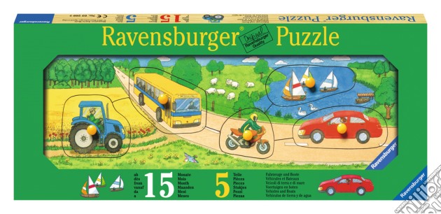 Baby puzzle in legno 5 pz sagomati - mezzi di trasporto puzzle di RAVENSBURGER