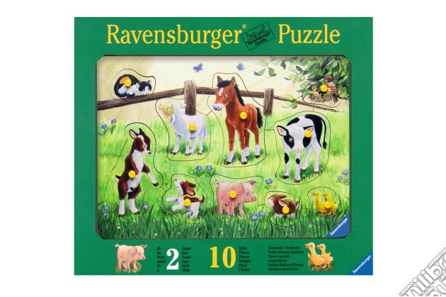 Baby puzzle in legno 10 pz sagomati - cuccioli di animali puzzle di RAVENSBURGER