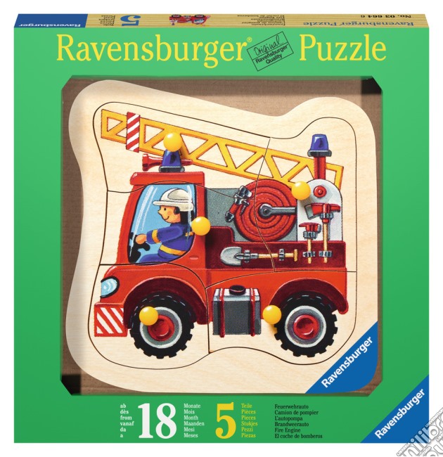 Baby puzzle in legno 5 pz - camion dei pompieri puzzle di RAVENSBURGER