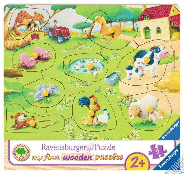 Ravensburger 03683 - My First Wooden Puzzles - Puzzle In Legno 10 Pz - Piccola Fattoria puzzle di Ravensburger