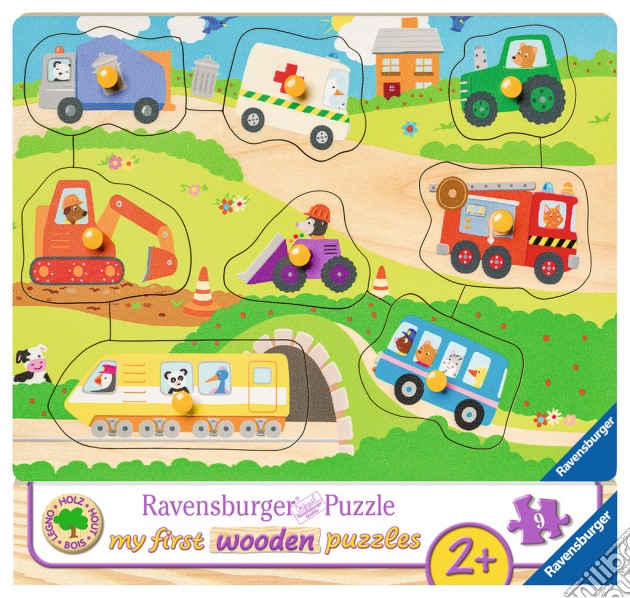 Ravensburger 03684 - My First Wooden Puzzles - Puzzle In Legno 10 Pz - I Miei Veicoli Preferiti gioco di Ravensburger
