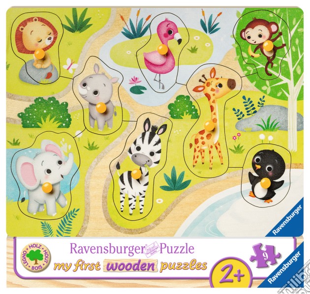 Ravensburger 03687 - My First Wooden Puzzles - Puzzle In Legno 10 Pz - Andiamo Allo Zoo puzzle di Ravensburger