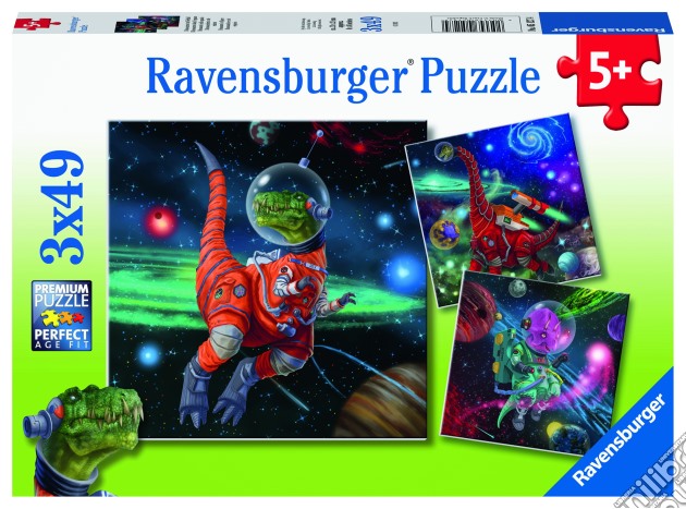 Ravensburger: 05127 - Puzzle 3x49 Pz - Dinosauri Nello Spazio puzzle
