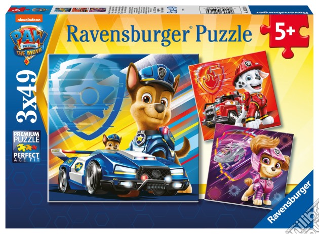 Ravensburger: Puzzle 3x49 Pz - Paw Patrol Movie puzzle