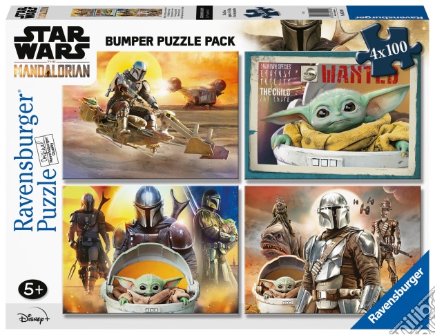 Ravensburger: 05240 - Bumper Puzzle Pack 4X100 Pz - Star Wars The Mandalorian puzzle