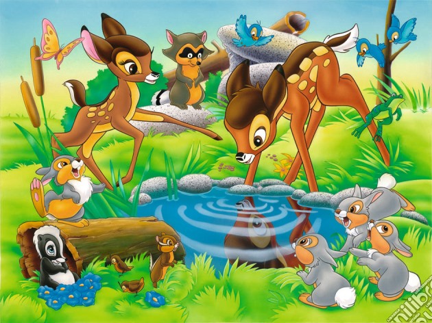 Puzzle 24 pz pavimento - daf bambi al ruscello puzzle di RAVENSBURGER