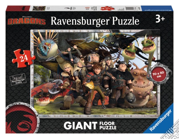 Ravensburger 05436 - Puzzle Da Pavimento 24 Pz - Dragons - La Squadra Vincente puzzle di Ravensburger