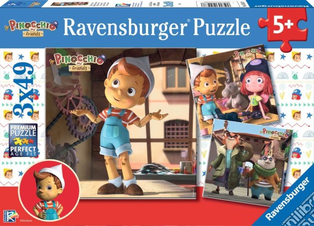 Ravensburger: Puzzle 3x49 Pz - Pinocchio puzzle