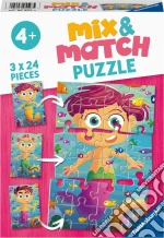 Ravensburger: Mix & Match 3x24 Pz - Sirenette E Mostri Marini giochi