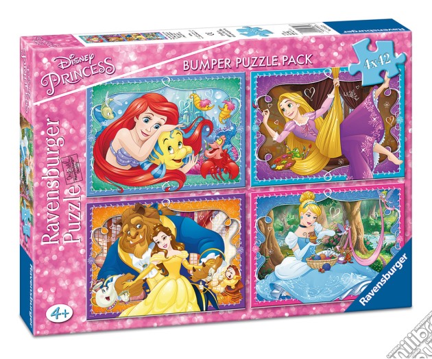 Ravensburger 06857 - Bumper Puzzle Pack 4x42 Pz - Principesse Disney puzzle di Ravensburger