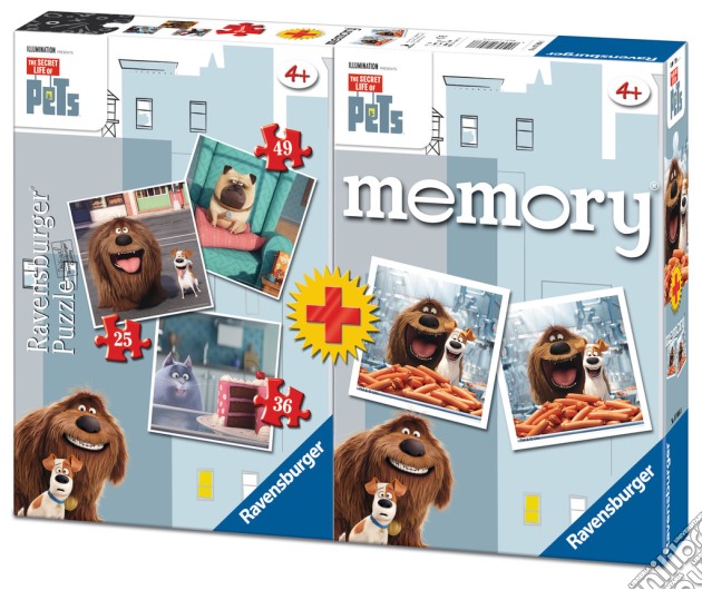Ravensburger 06872 - Multipack Memory + 3 Puzzle - Secret Life Of Pets puzzle di Ravensburger