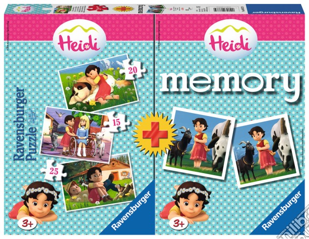 Ravensburger 06873 - Multipack Memory + 3 Puzzle - Heidi puzzle di Ravensburger