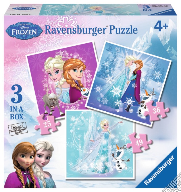 Ravensburger 07003 - Puzzle Progressive 3 In A Box - Frozen puzzle di Ravensburger