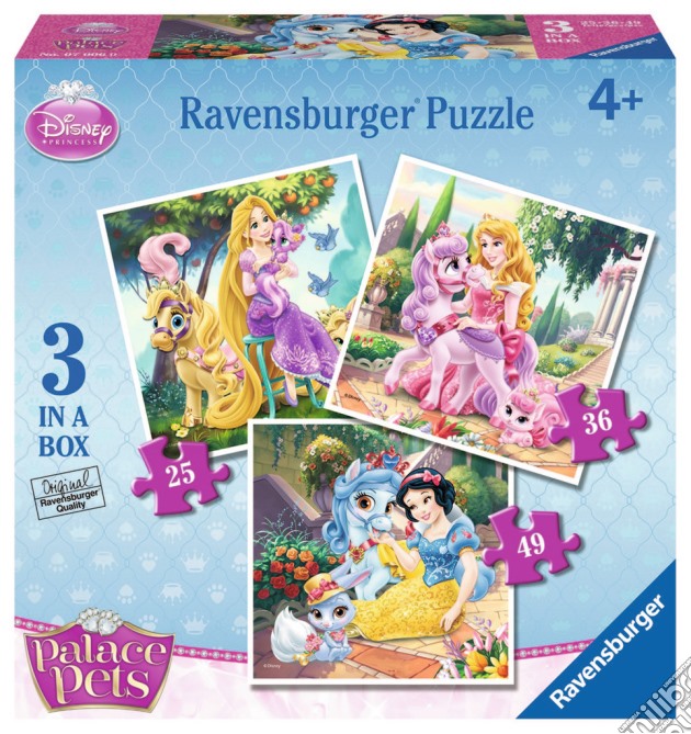 Ravensburger 07006 - Puzzle Progressive 3 In A Box - Palace Pets puzzle di Ravensburger