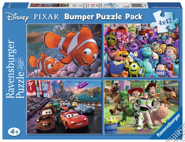 Ravensburger 07023 - Bumper Puzzle Pack 4x42 Pz - Disney Pixar puzzle di Ravensburger