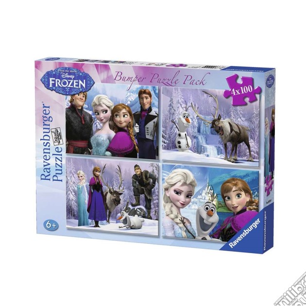 Ravensburger 07029 - Bumper Puzzle Pack 4x100 Pz - Frozen puzzle di Ravensburger