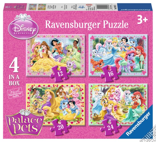 Puzzle 4 In A Box - Palace Pets puzzle di Ravensburger
