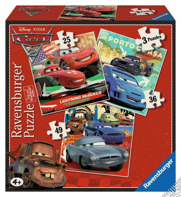 Puzzle progressive 25-36-49 - dca cars 2 puzzle di RAVENSBURGER