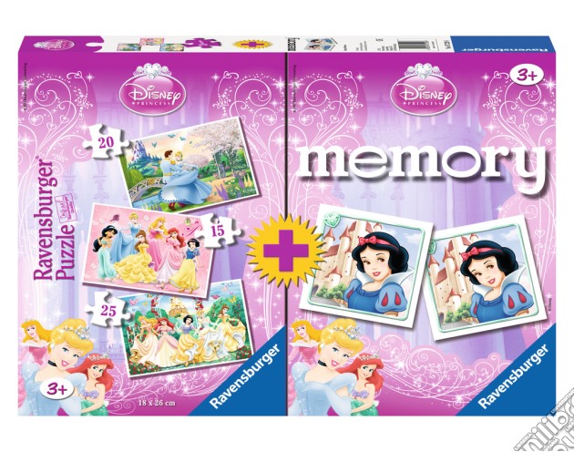 Multipack Memory + 3 Puzzle - Principesse Disney gioco di Ravensburger