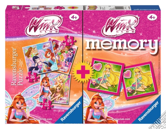 Ravensburger 07342 - Multipack Memory + 3 Puzzle - Winx Club puzzle di Ravensburger