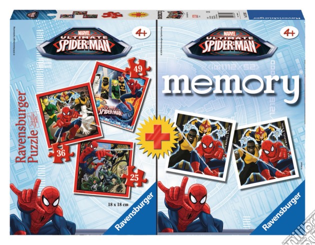 Ravensburger 07359 - Multipack Memory + 3 Puzzle - Ultimate Spider-Man puzzle