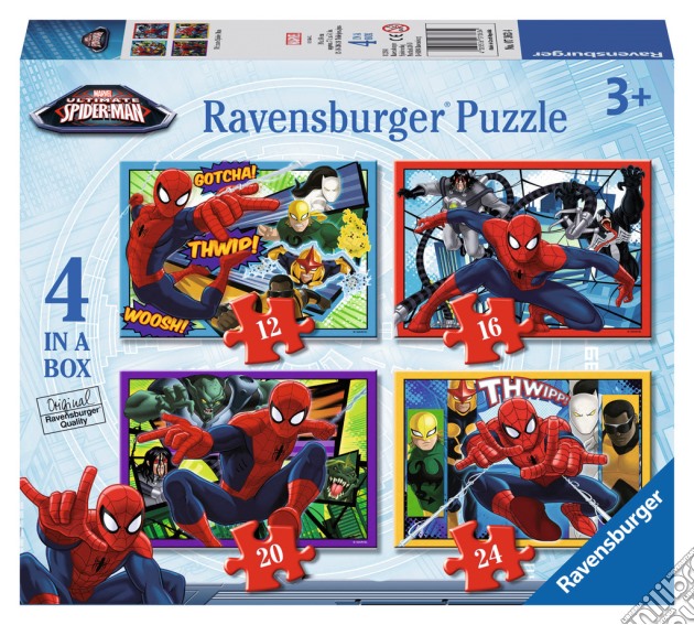 Ravensburger 07363 - Puzzle 4 In A Box - Ultimate Spider-Man puzzle