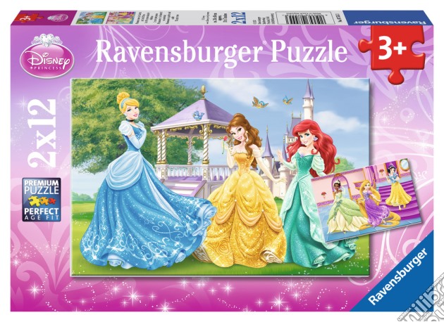 Ravensburger 07555 - Puzzle 2x12 Pz - Principesse Disney puzzle