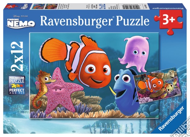 Ravensburger 07556 - Puzzle 2x12 Pz - Alla Ricerca Di Nemo puzzle