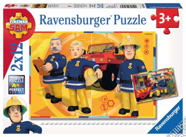 Ravensburger 07584 - Puzzle 2x12 Pz - Sam Il Pompiere puzzle di Ravensburger