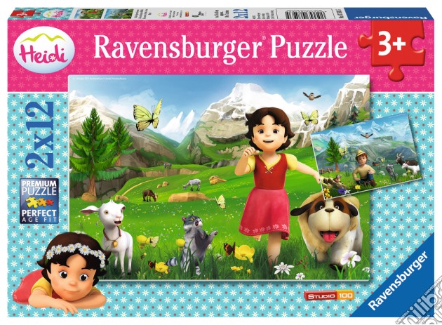 Ravensburger 07593 - Puzzle 2x12 Pz - Heidi puzzle