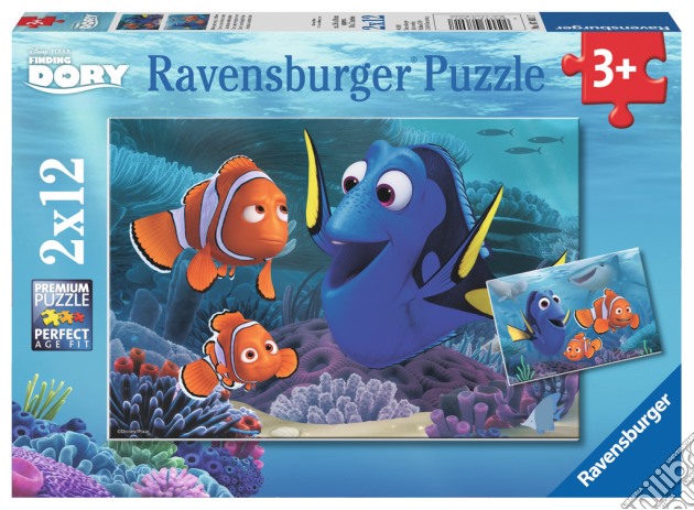 Ravensburger 07601 - Puzzle 2x12 Pz - Alla Ricerca Di Dory puzzle di Ravensburger