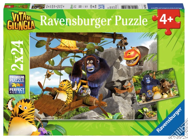 Ravensburger 07805 - Puzzle 2x24 Pz - Vita Da Giungla - In Cerca Di Nuove Avventure puzzle di Ravensburger