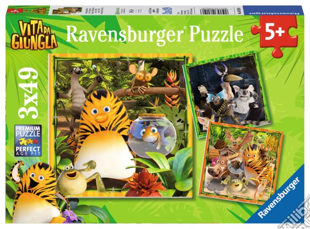 Ravensburger 08010 - Puzzle 3x49 Pz - Vita Da Giungla - Gli Amici Della Giungla puzzle di Ravensburger