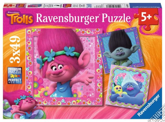Ravensburger 08013 - Puzzle 3x49 Pz - Trolls puzzle di Ravensburger