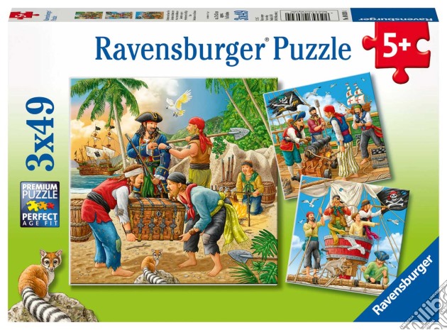Ravensburger 8030 - Puzzle 3X49 Pz - Avventure In Alto Mare puzzle di Ravensburger