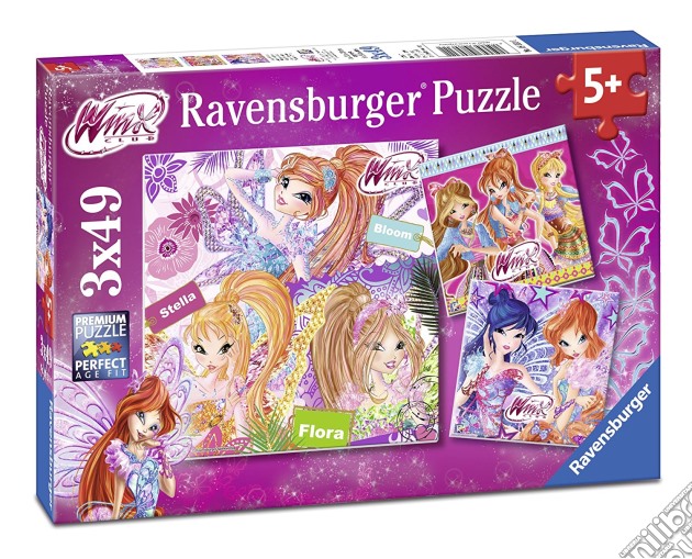 Ravensburger 08031 - Puzzle 3x49 Pz - Winx Club puzzle di Ravensburger