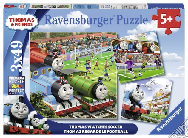 Ravensburger 08037 - Puzzle 3X49 Pz - Thomas Watches Soccer puzzle di Ravensburger
