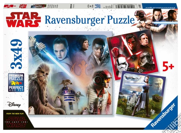 Ravensburger 8039 - Puzzle 3X49 Pz - Star Wars Episode Viii puzzle di Ravensburger
