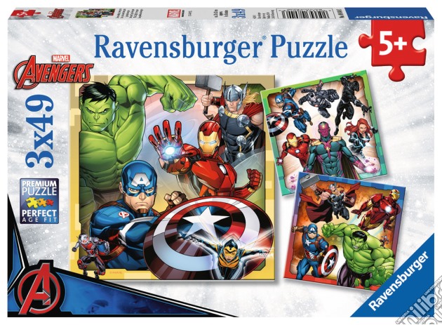 Ravensburger 08040 - Puzzle 3X49 Pz - Avengers puzzle di Ravensburger