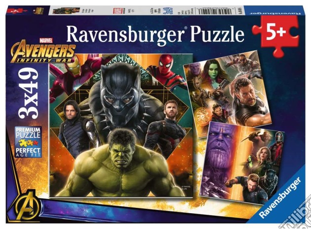 Ravensburger 8049 - Puzzle 3X49 Pz - Avengers Infinity War puzzle di Ravensburger