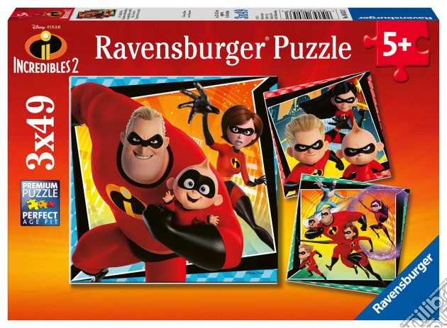 Ravensburger 8053 - Puzzle 3X49 Pz - Gli Incredibili 2 puzzle di Ravensburger