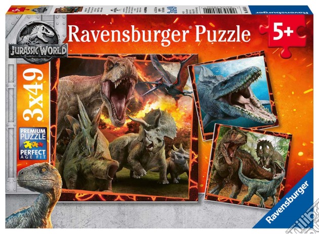Ravensburger 8054 - Puzzle 3X49 Pz - Jurassic World puzzle di Ravensburger