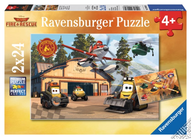 Ravensburger 09084 - Puzzle 2x24 Pz - Planes 2 - Missione Antincendio puzzle