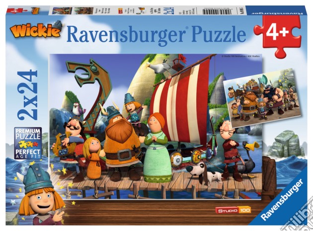 Ravensburger 09094 - Puzzle 2x24 Pz - Vicky Il Vichingo puzzle